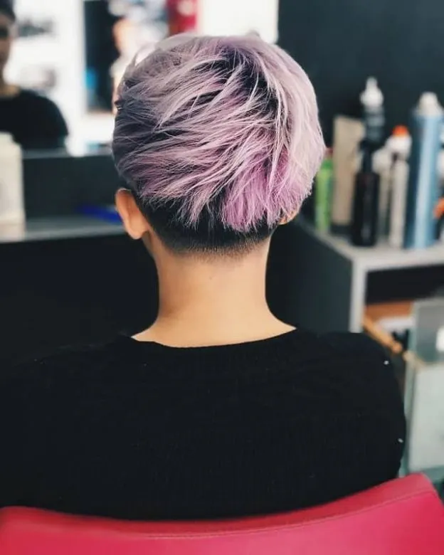 two toned undercut for short hair