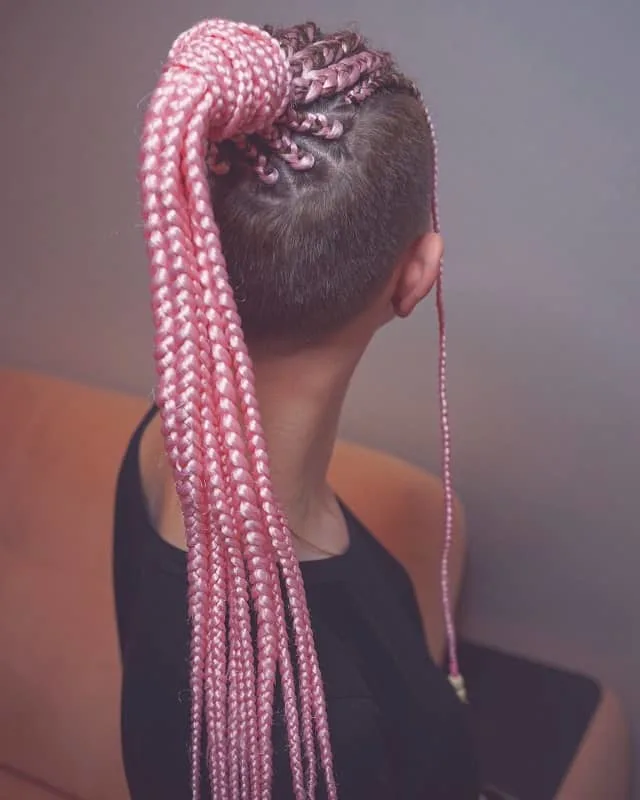 box braids with undercut