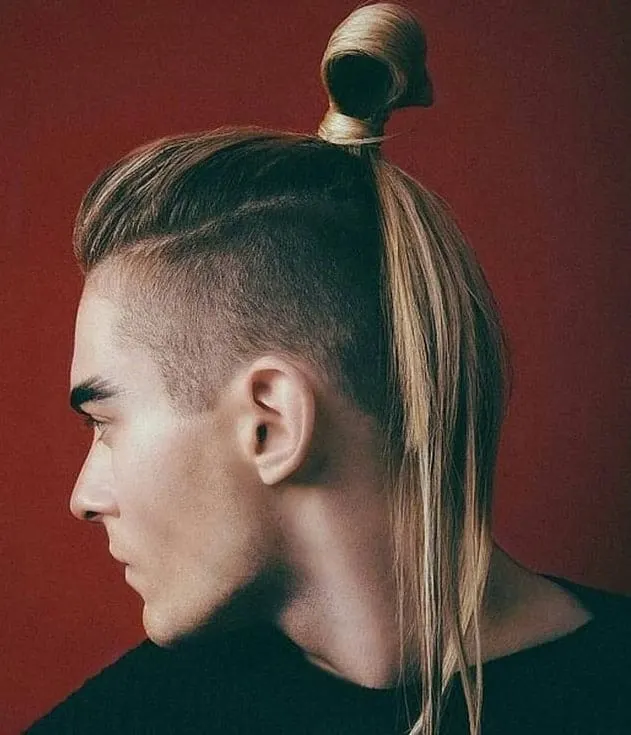 guy with undercut and long ponytail