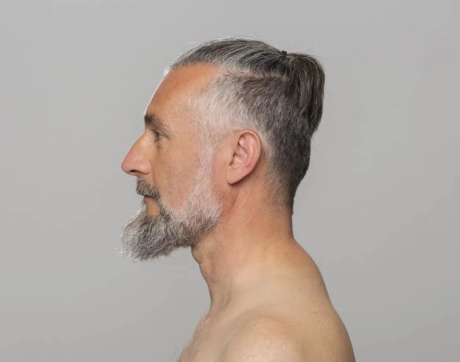 undercut ponytail for men over 50