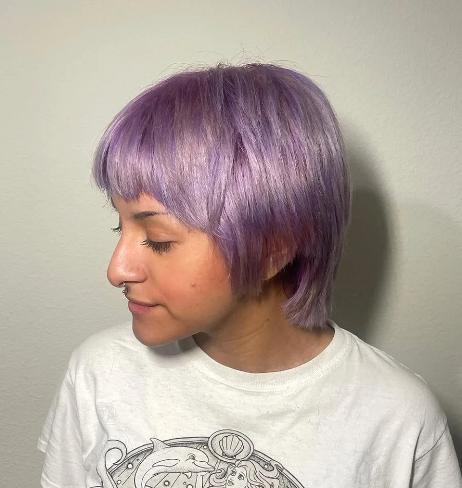 unnatural lavender hair color