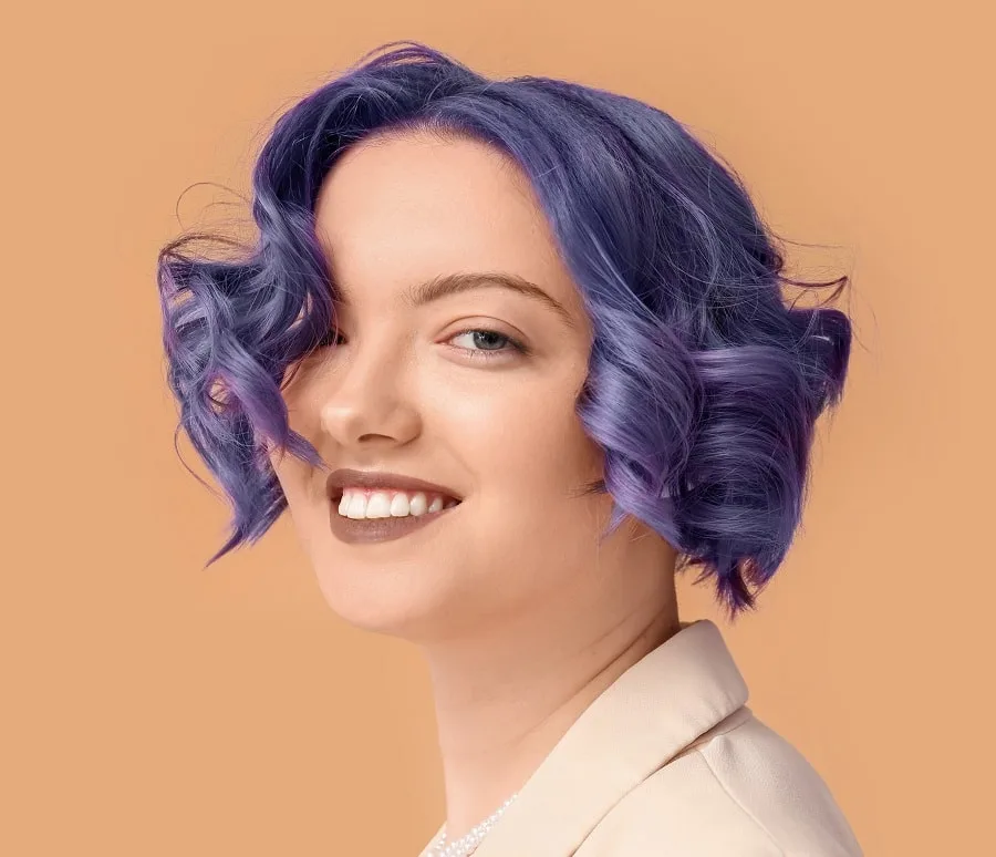 unnatural purple hair color