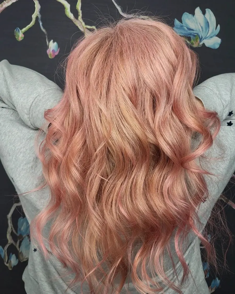 unnatural rose gold hair color