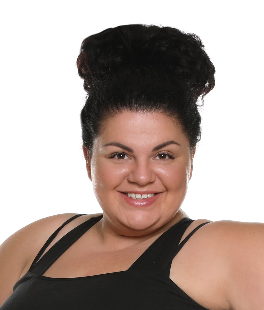 updo hairstyle for overweight women over 40