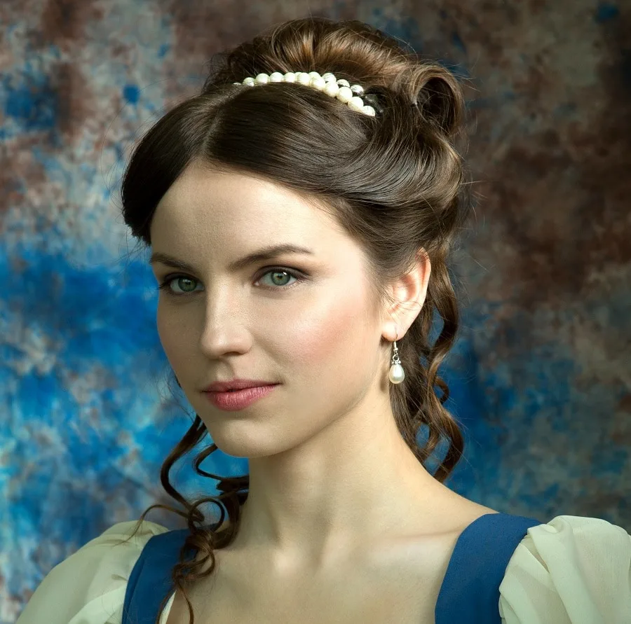 updo hairstyle of the 1800s