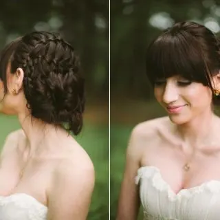 updo hairstyles with bangs