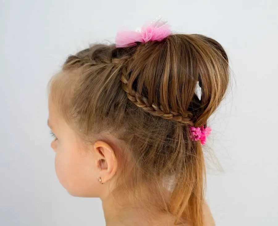 updo style for little flower girls