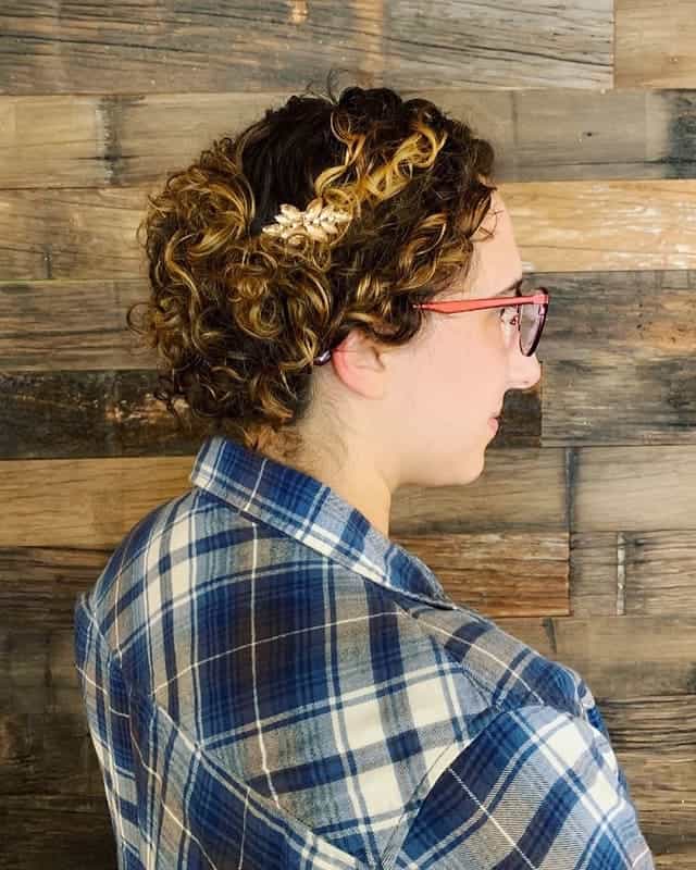 braided updos for short curly hair