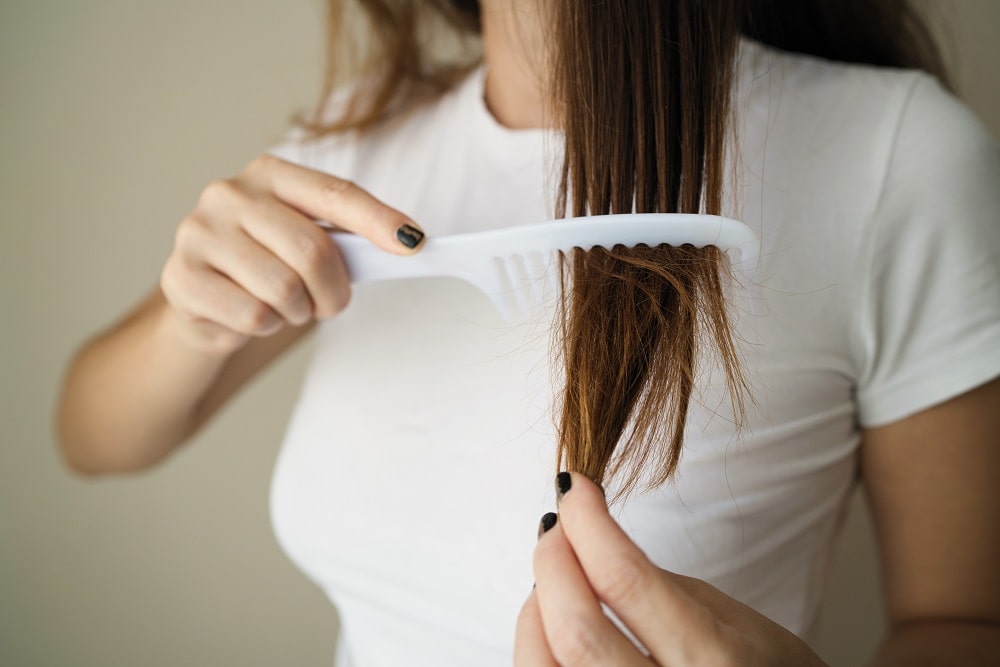 use wide toothed comb to avoid thinning hair