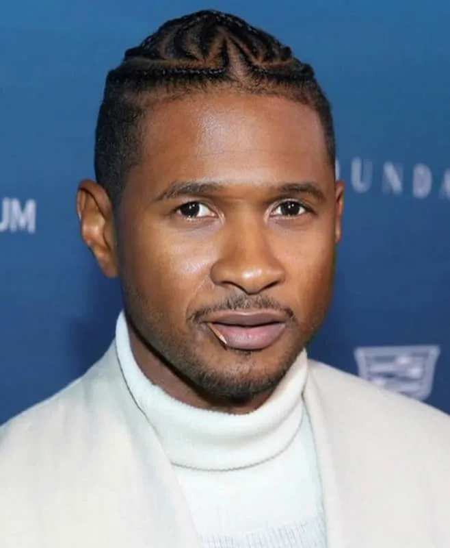 Usher's Braided hairstyle