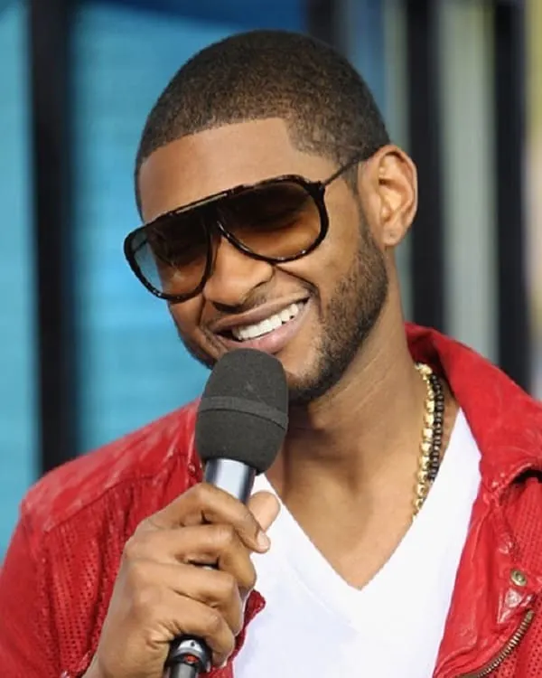 Usher Iconic Buzz cut style