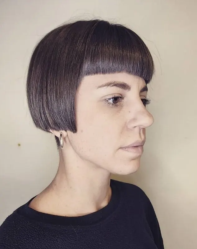 Blunt Very Short Bob with Bangs