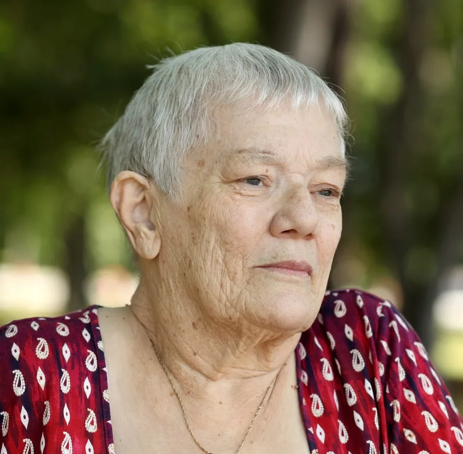 very short choppy haircut for over 60