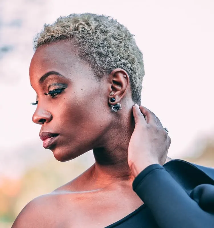 very short curly haircut for black girl