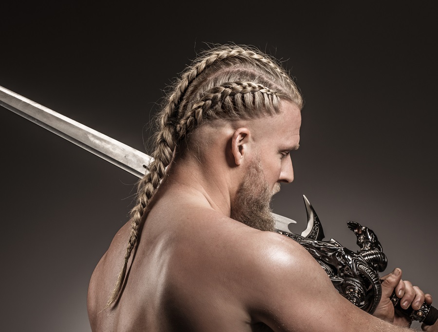 viking dutch braids for men