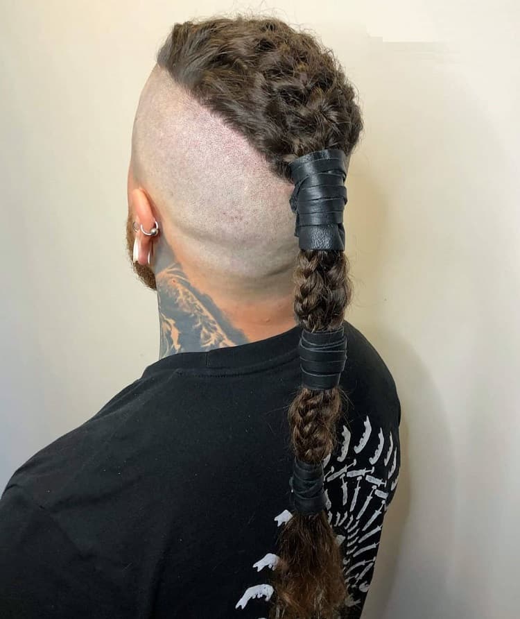 viking braids with shaved sides