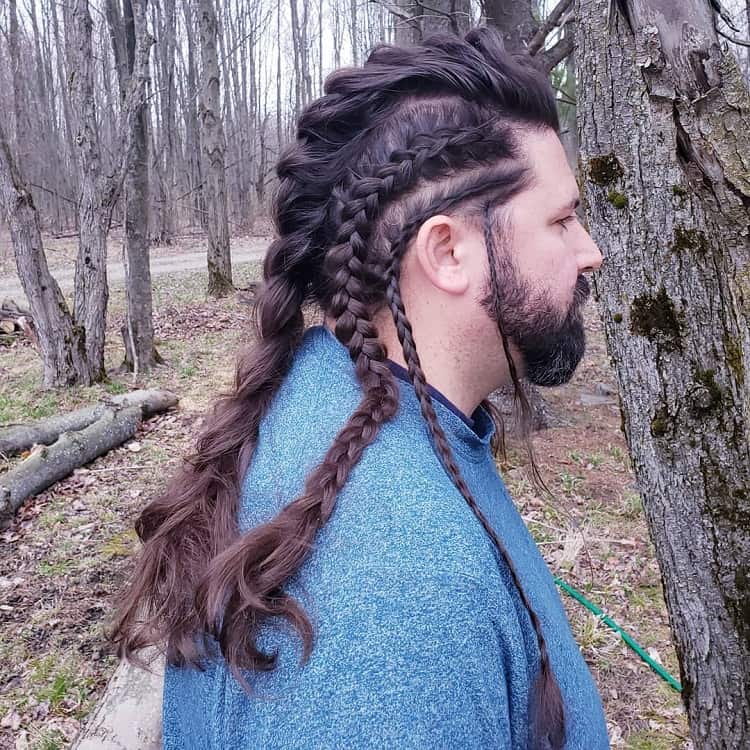 long viking braids for men