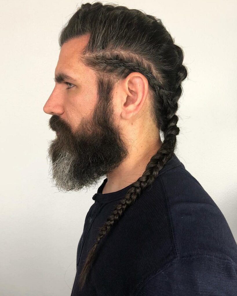 viking dutch mohawk braids for men
