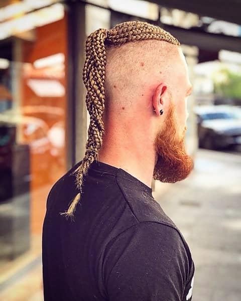 braided ponytail with viking hair