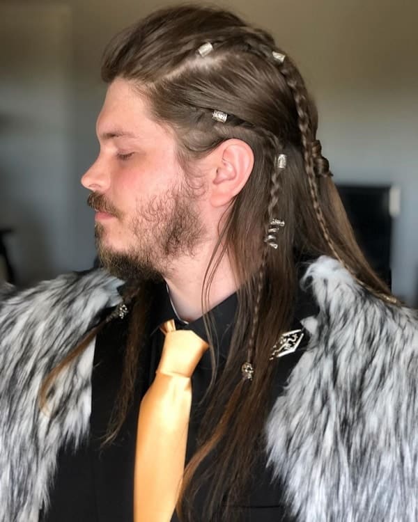 Viking Braids with Beads for Guys