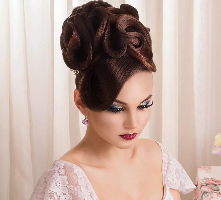 vintage updo for brides