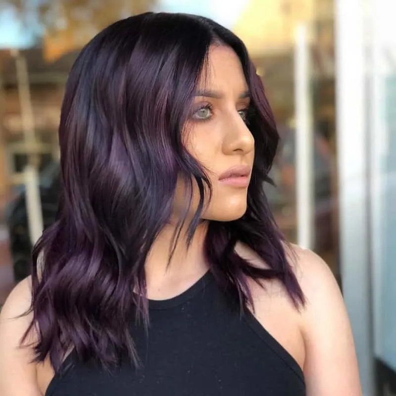violet black hair
