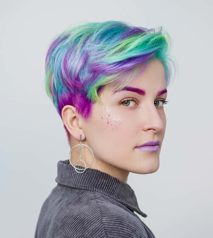 Purple hair highlights