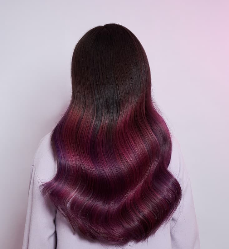 violet ombre hair