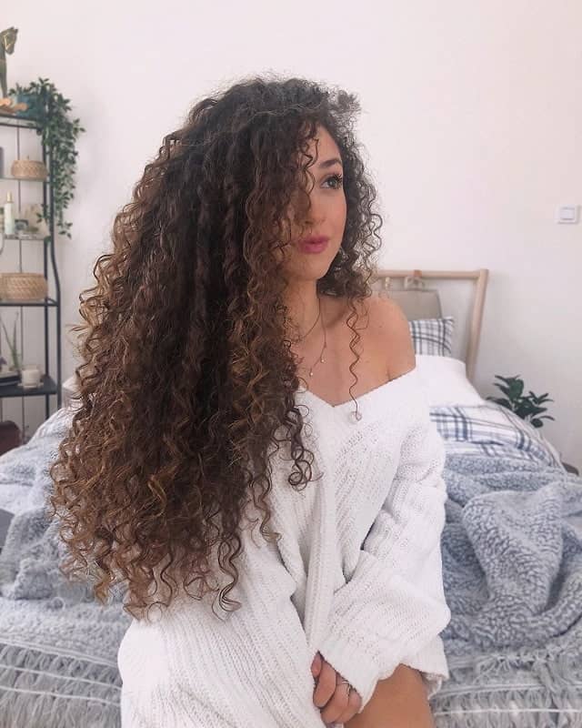 waist length curly hair