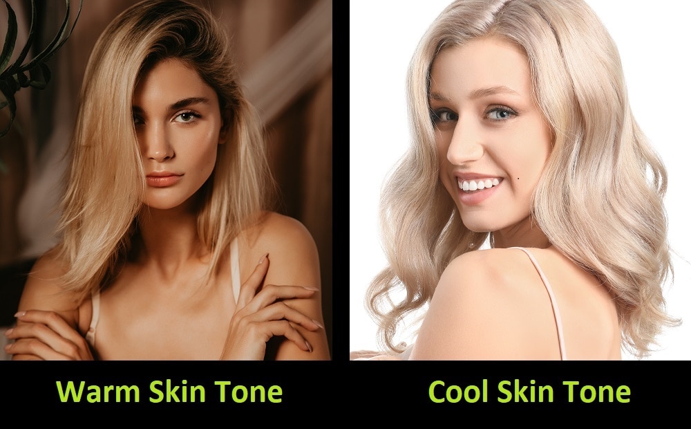 Warm skin tone versus cool skin tone