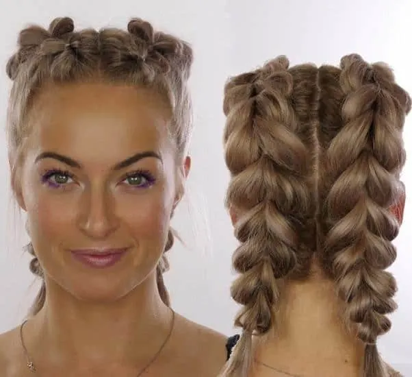 double warrior braids