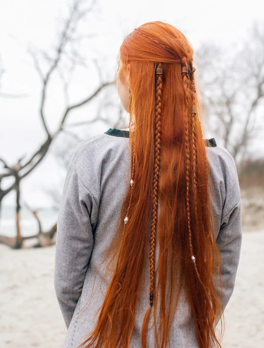 warrior braids with beads