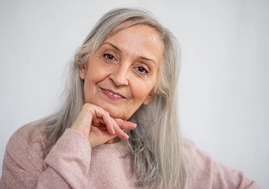 wash and wear grey hairstyle for women over 70