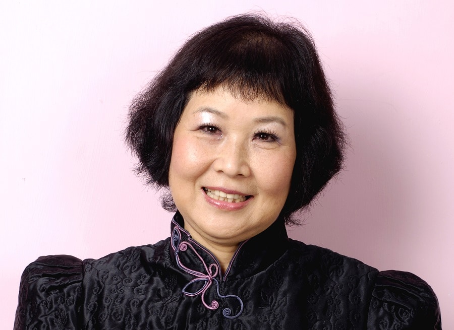 Wash and wear a haircut for Asian women over 50