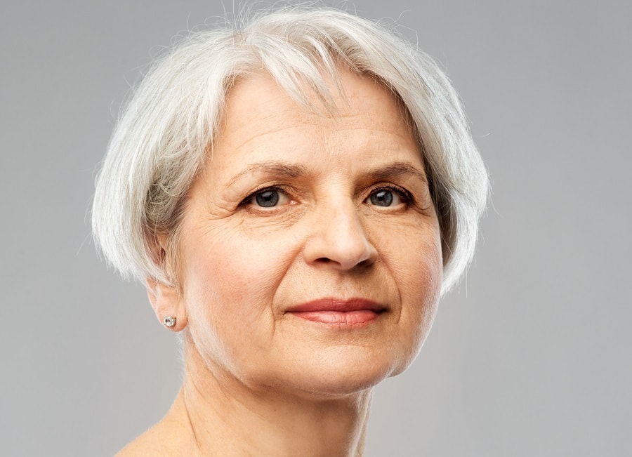wash and wear short bob cut for over 60