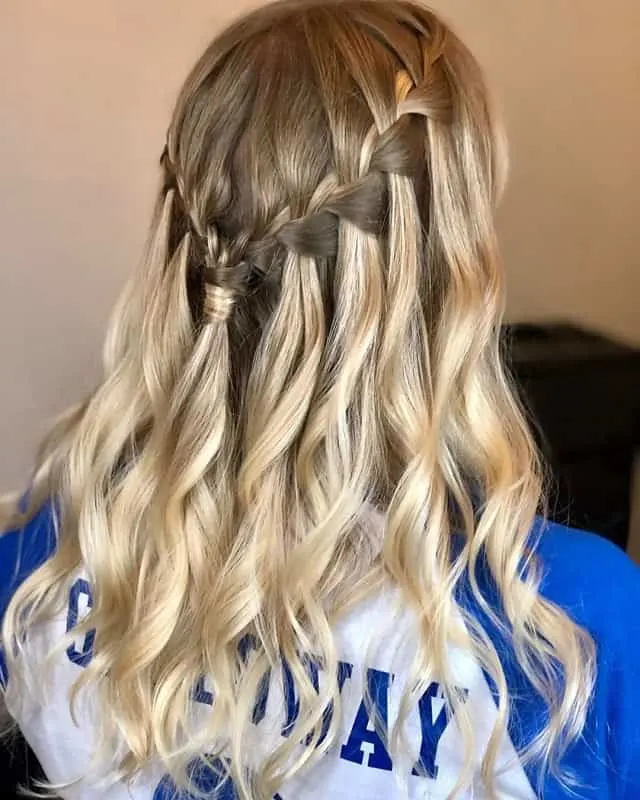 waterfall braid for thin hair