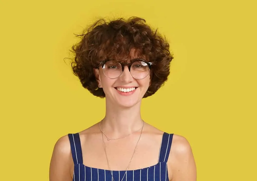 wavy bangs for girls with glasses