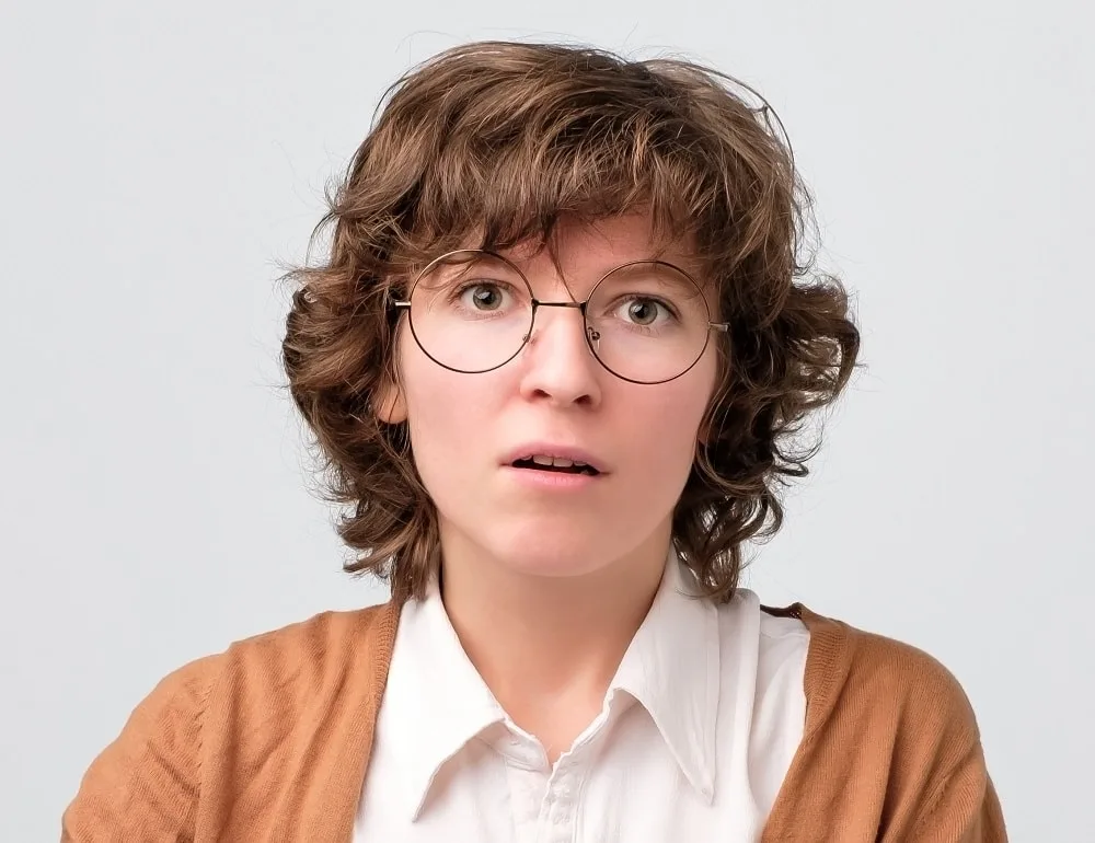 wavy bangs for square faces with glasses