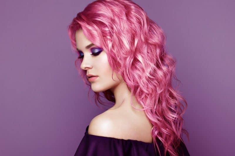 wavy cotton candy hair