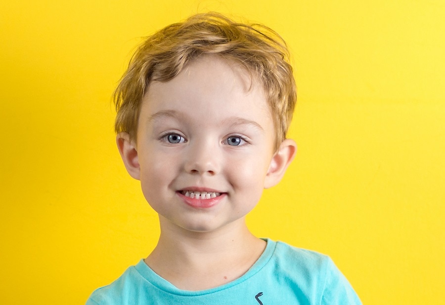 wavy hairstyle for 3 year old boy