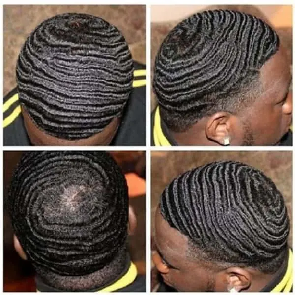 360 wavy haircut for black men
