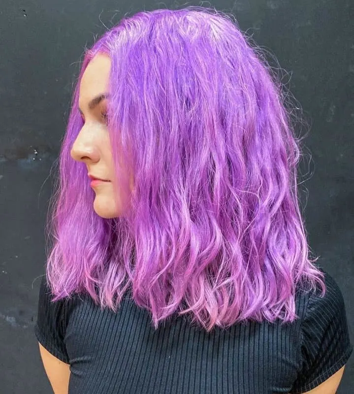wavy lilac hair