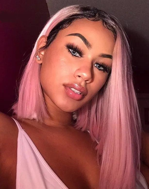cotton candy pink weave