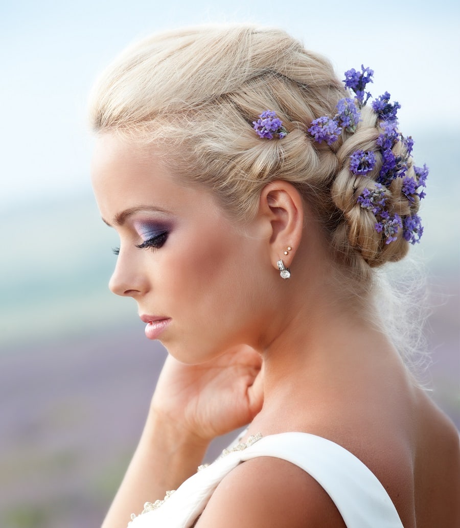 wedding braided bun hairstyle