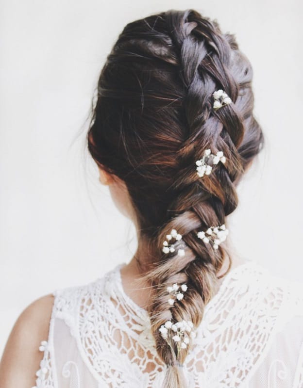 braided hairstyle for bride