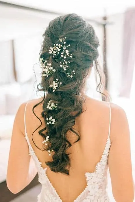 curly wedding braid hairstyles