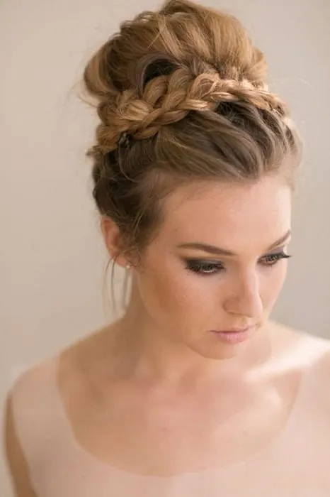 bridal braided bun