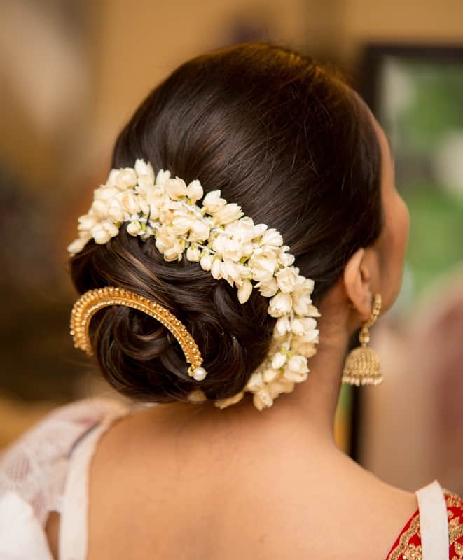 wedding bun for Indian brides