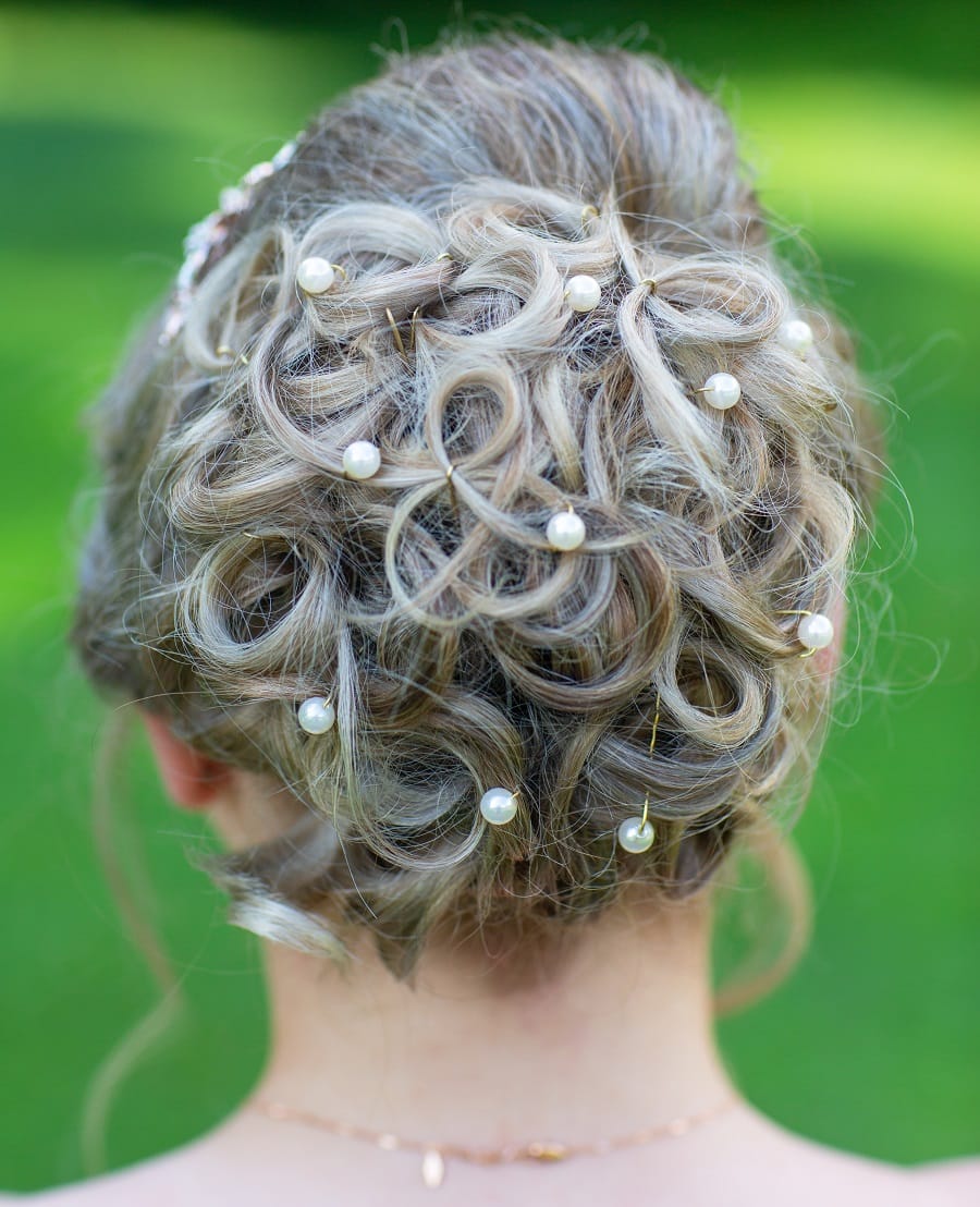 Wedding curly for gray hair