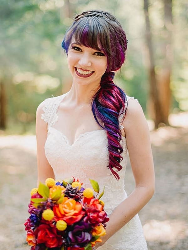hair down styles for wedding
